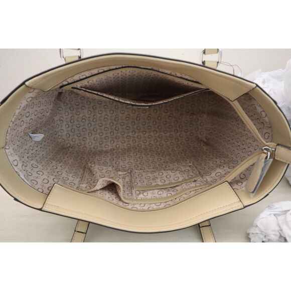 Guess HH948125 Women's Large White Delphine Logo Tote Bag w/Large Pouch - Picture 15 of 16